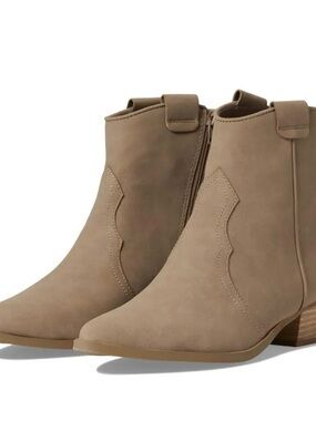 DV by Dolce Vita Taupe Western-Trim Ankle Booties